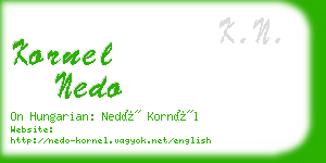 kornel nedo business card